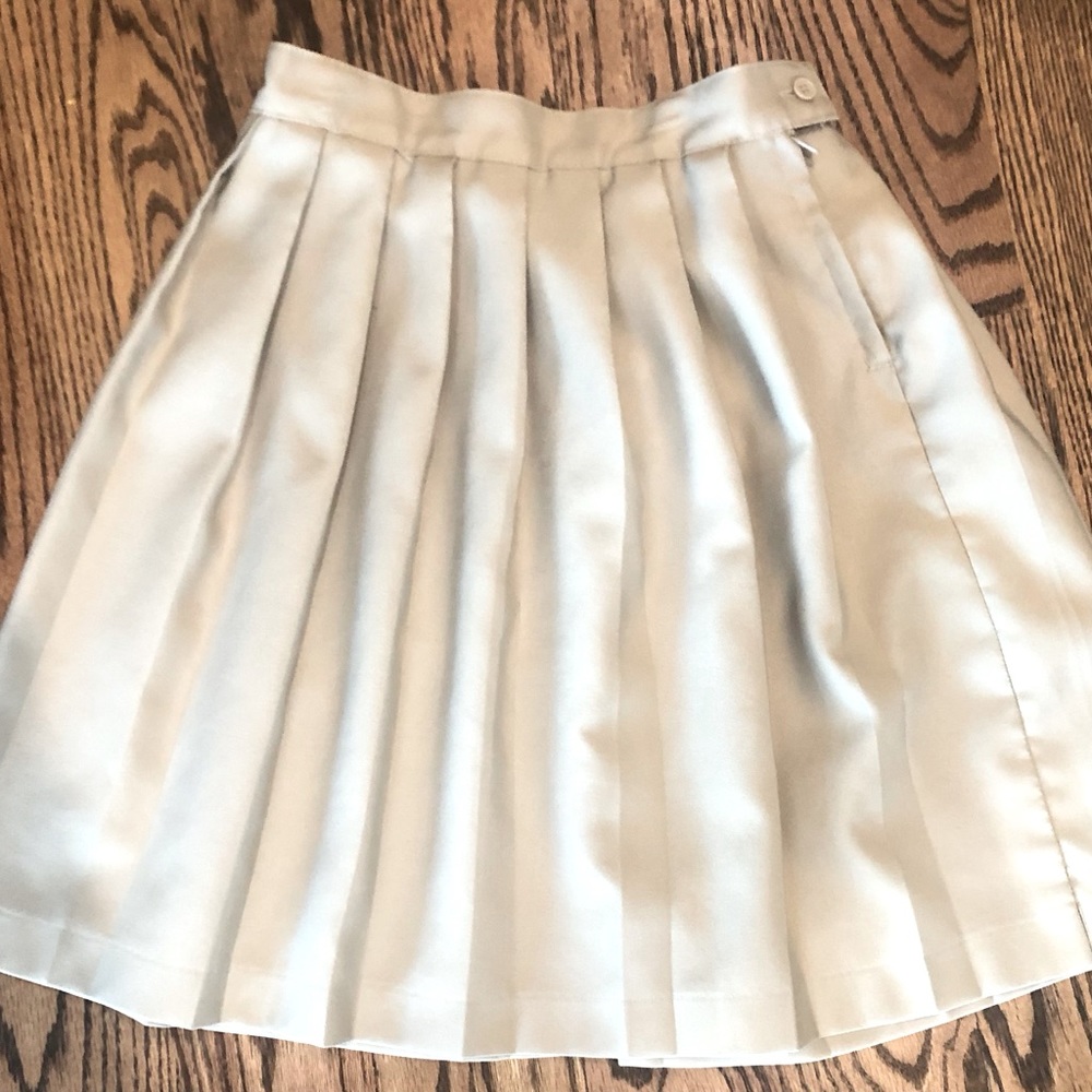 French toast khaki uniform skirt
